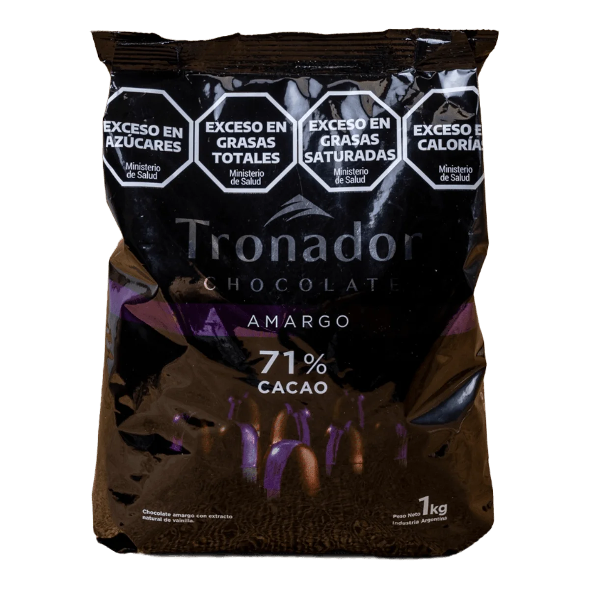 Cobertura chocolate negro amargo 71% Tronador