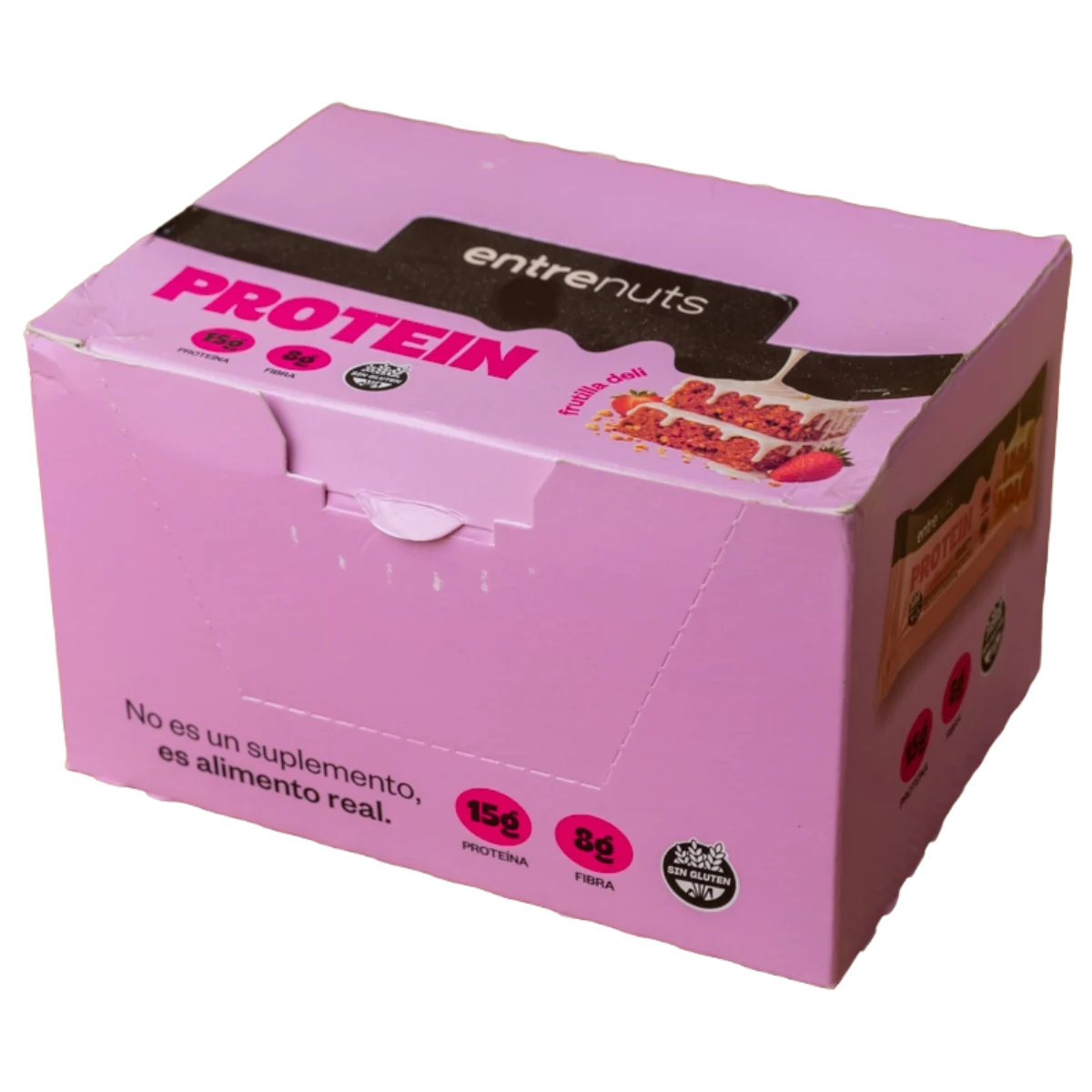 Barrita proteica frutilla deli 10u x45g Entrenuts
