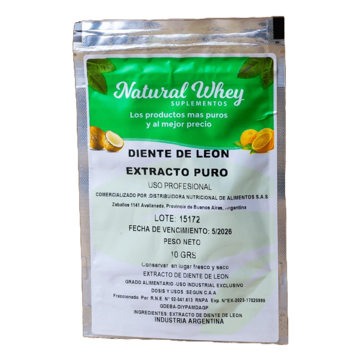 Diente de leon extracto puro 10g Natural Whey
