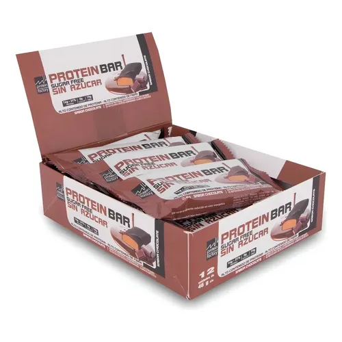 Barra proteica chocolate sin azúcar 46gr x12u Protein Factory