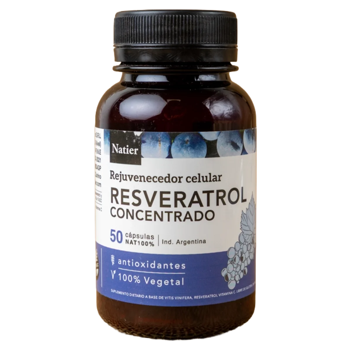 Cápsula resveratrol concentrado 50u Natier