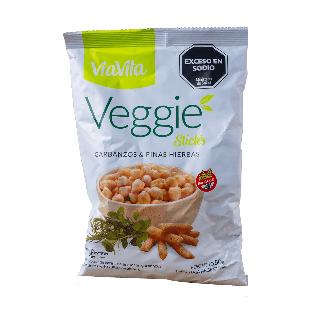 Veggie stick garbanzo finas hierbas 50g Viavita