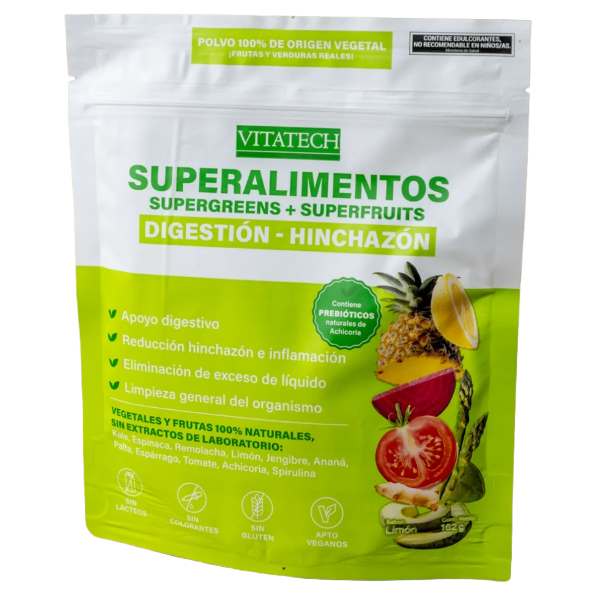 Superalimento digestión hinchazón limón 162g Vitatech