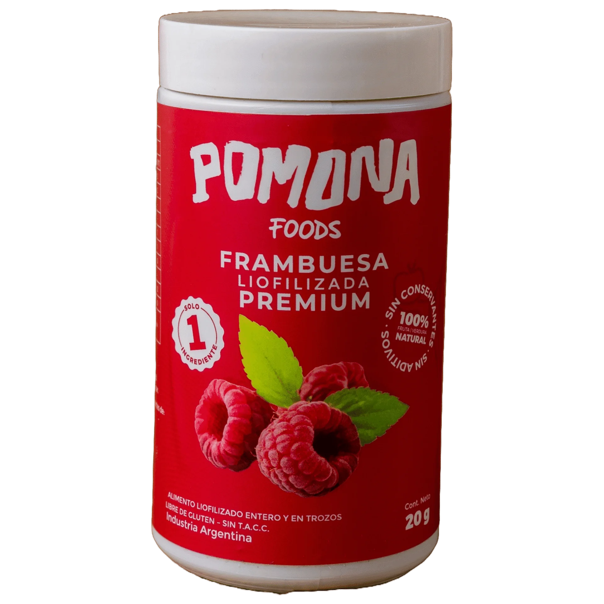 Frambuesa liofilizada 20g Pomona