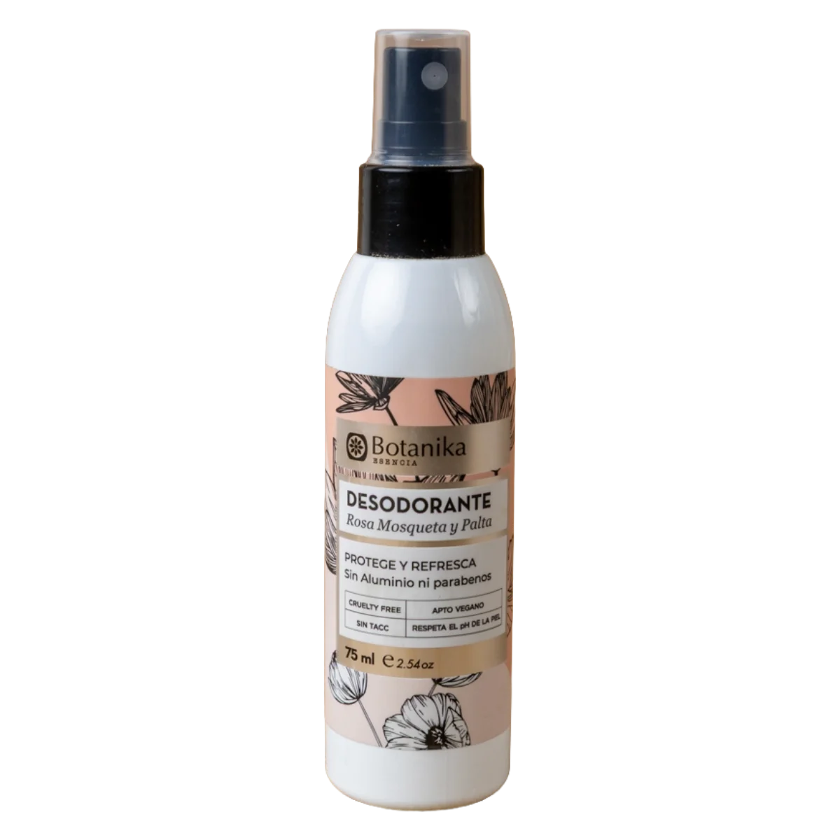Desodorante spray rosa mosqueta palta 75ml Botanika