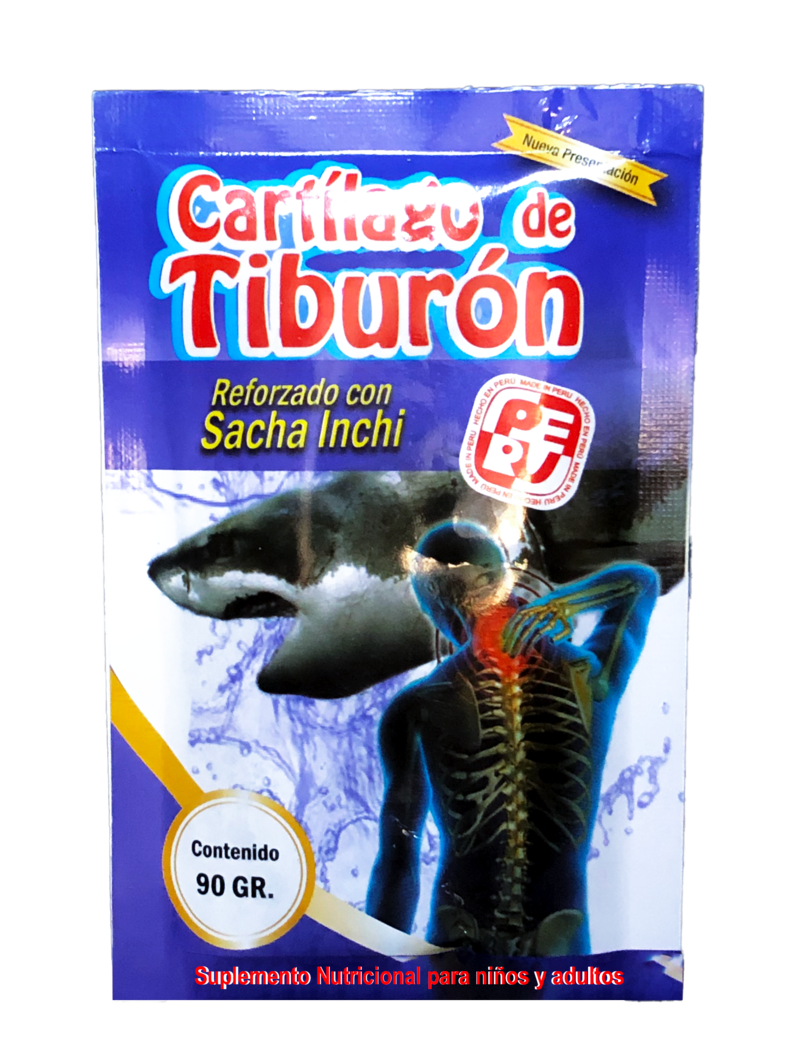 Cartílago de tiburón 100gr Sobre Peruano