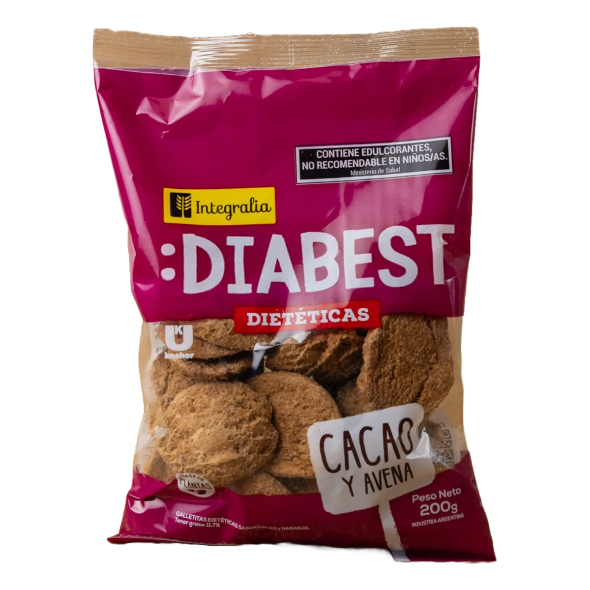 Diabest galletita dietética cacao y avena Integralia 200g