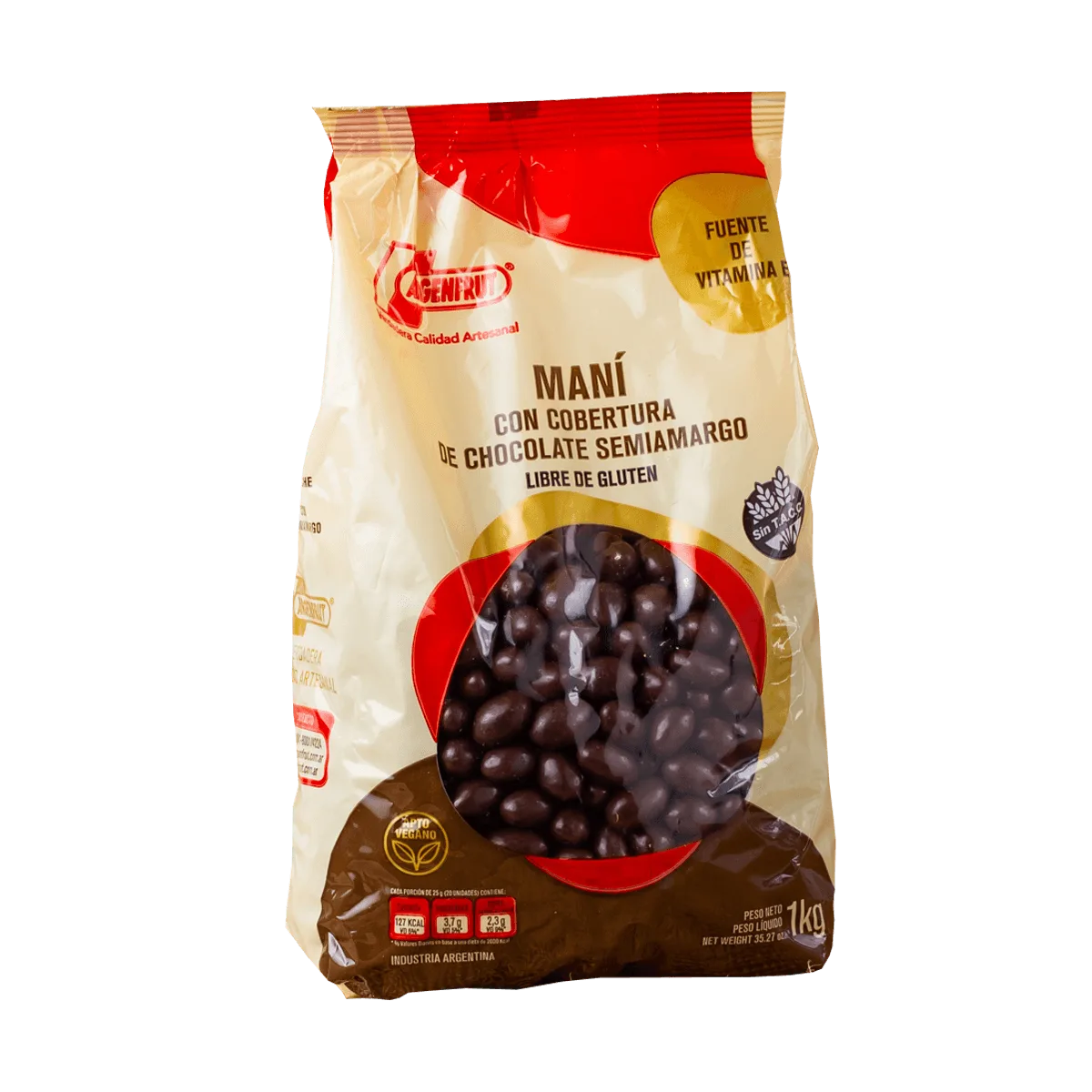 Maní con chocolate Argenfrut