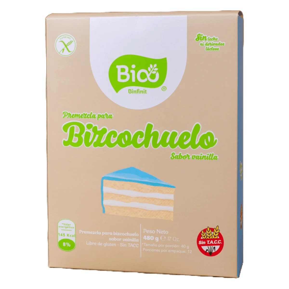 Premezcla bizcochuelo vainilla 480g Bio 