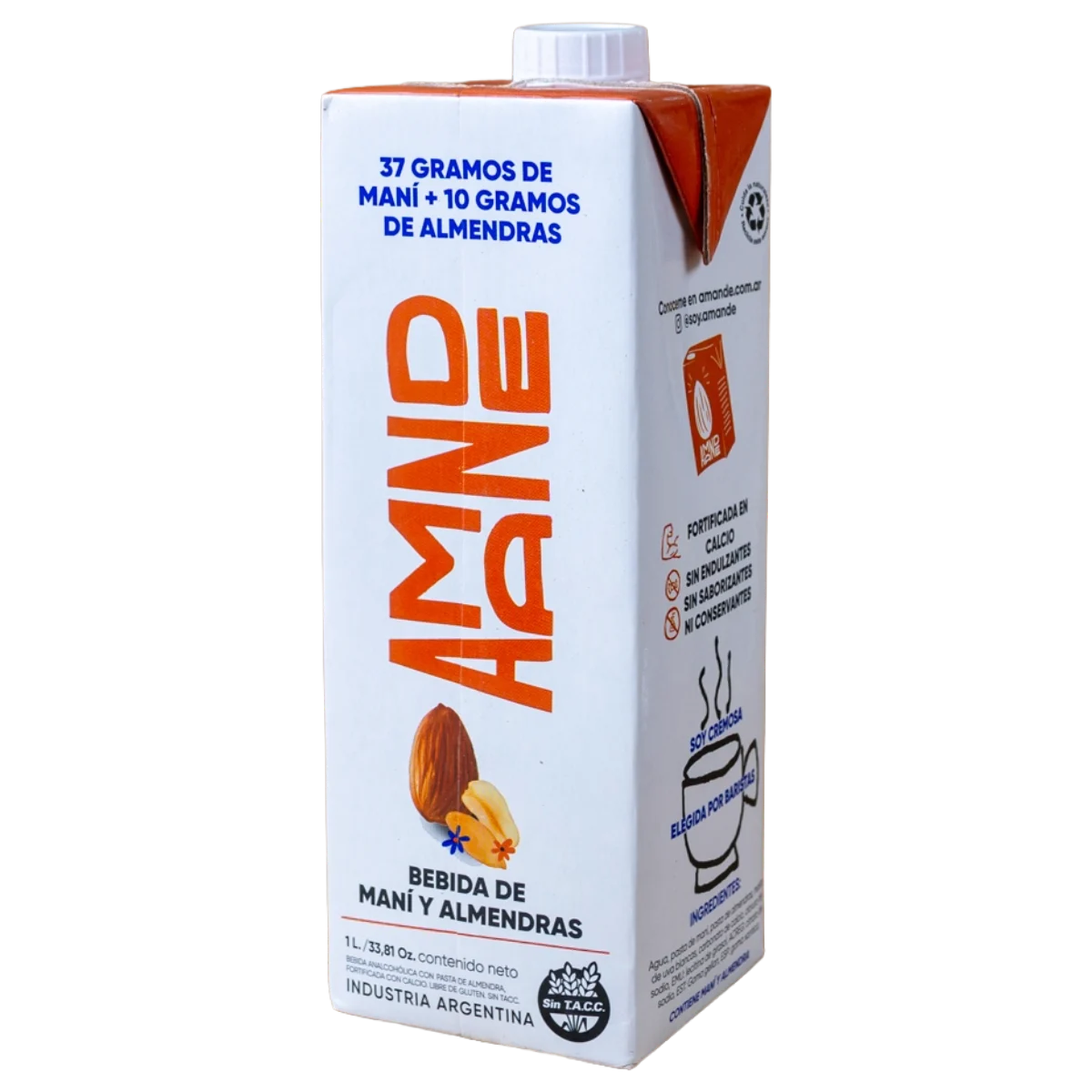 Bebida almendra mani 1L Amande