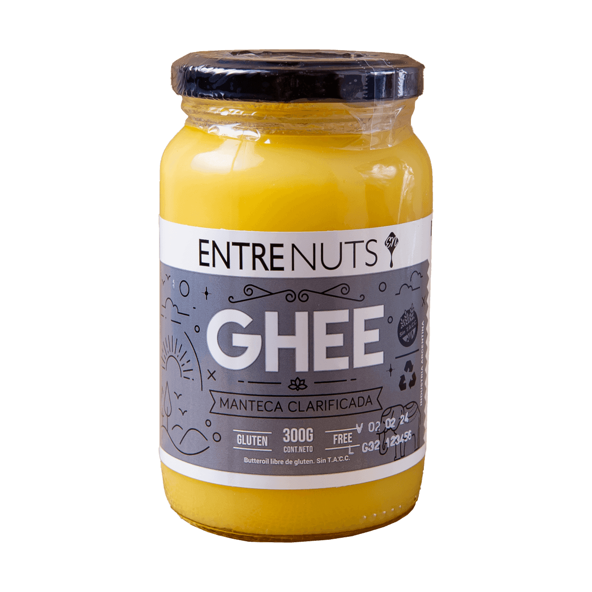 Manteca clarificada Ghee 300gr Entrenuts(tacc/vegano)