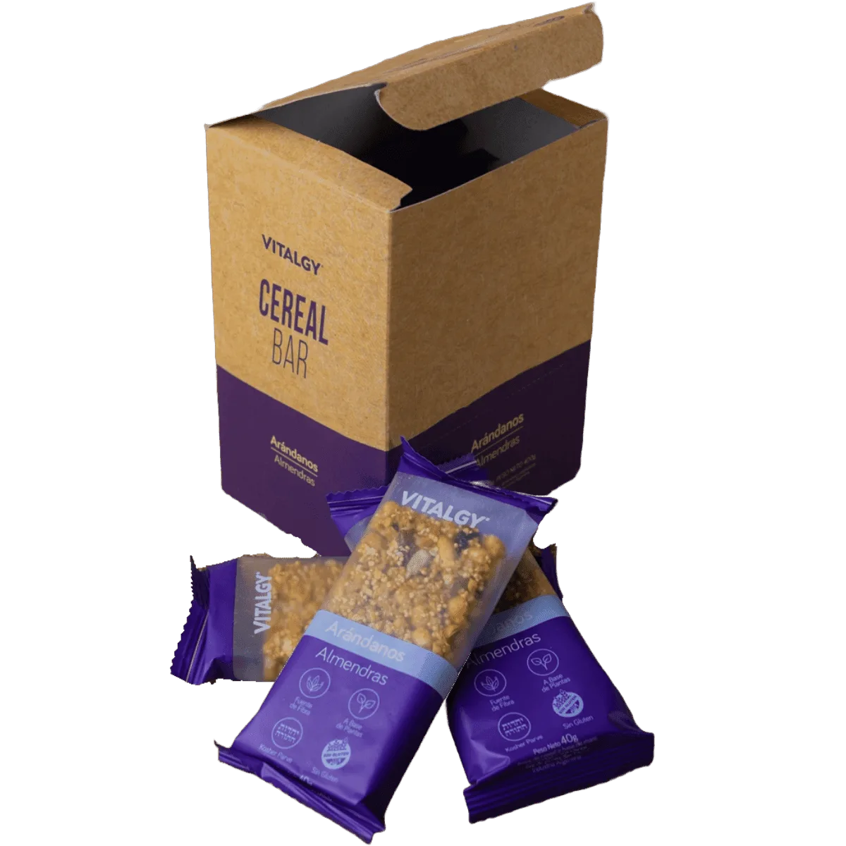 Barra cereal arándano almendra 10u Vitalgy