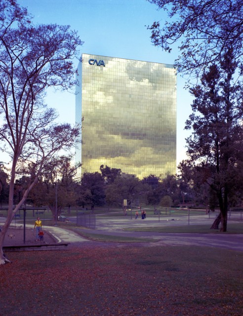CNA Park Place Tower, now the Los Angeles Court Tower, Los Angeles, Calif., 1971, Langdon & Wilson