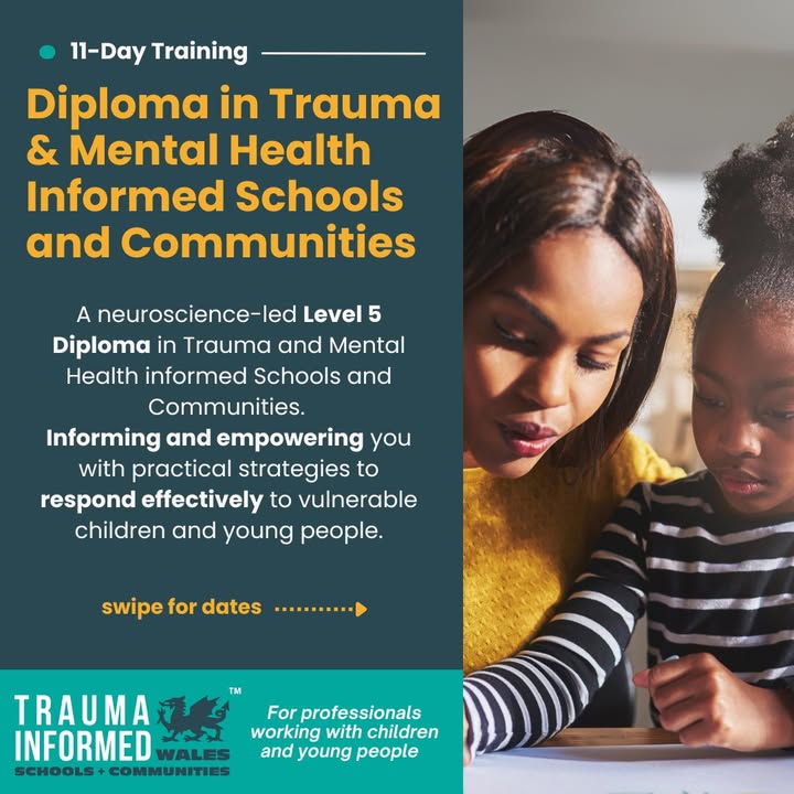 💫 Diploma in Trauma and Mental Health Informed Schools and Communities | Diploma mewn Ysgolion a Chymunedau sy’n Wybodus am Drawma 💫