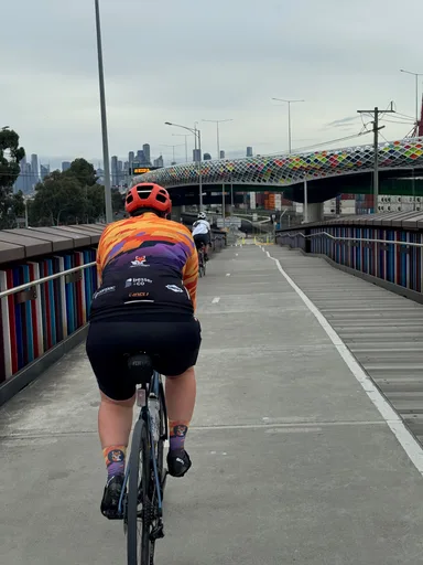 The riverside cycling path near Footscray