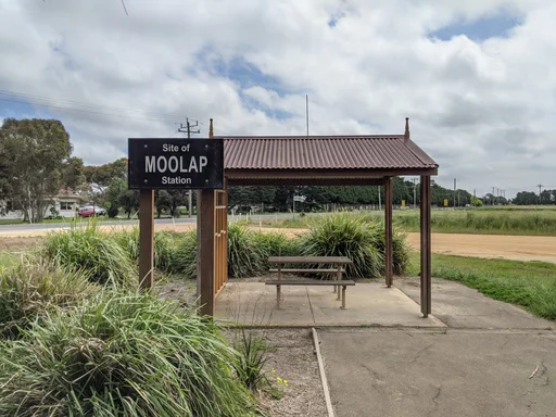 Location of the old Moolap Station along the Bellarine Rail Trail — Photo: Jarred Crowe, CC BY-SA 4.0. Source: https://commons.wikimedia.org/wiki/File:Location_of_the_old_Moolap_Station_along_the_Bellarine_Rail_Trail.jpg · https://creativecommons.org/licenses/by-sa/4.0