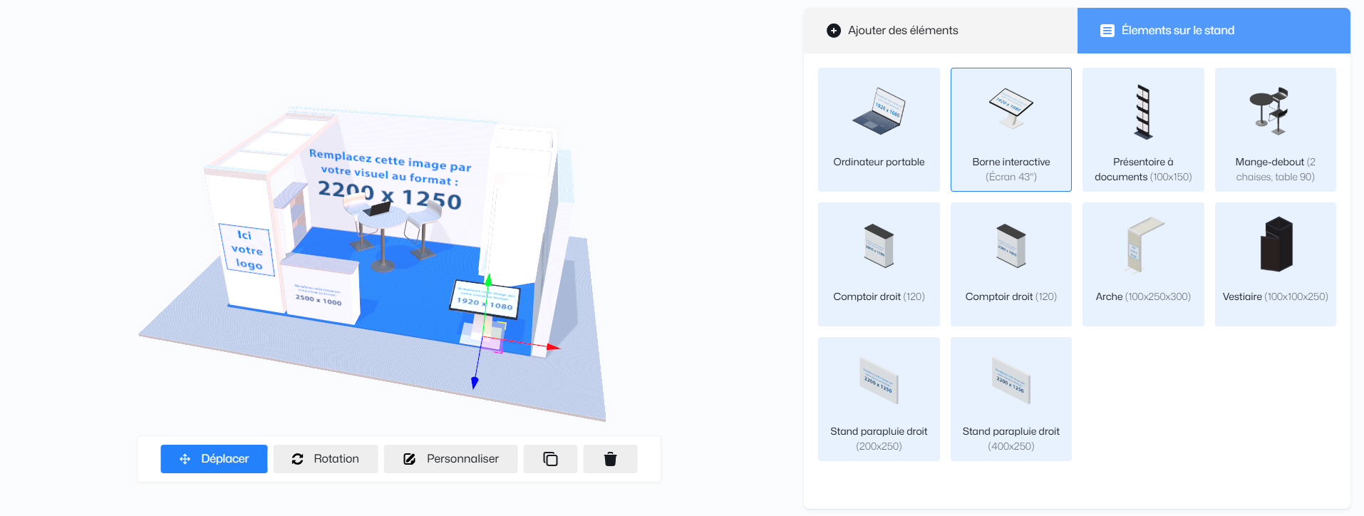 Configurateur de stands