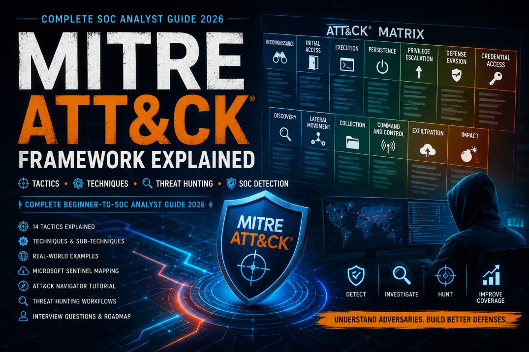 MITRE ATT&CK Framework Explained for Beginners: Complete SOC Analyst Guide 2026 cybersecurity training article