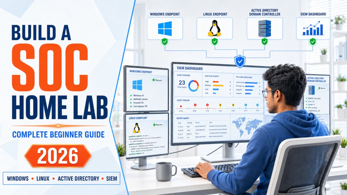 How to Build a SOC Home Lab: Complete Beginner Guide 2026 cybersecurity training article