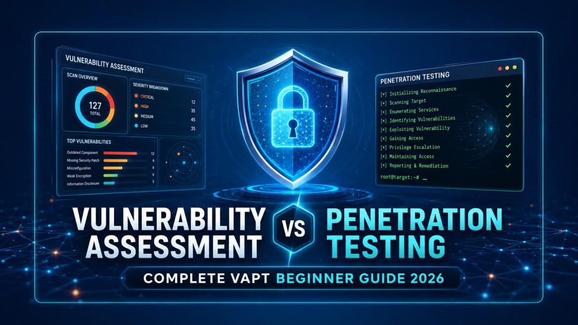Vulnerability Assessment vs Penetration Testing: Complete VAPT Beginner Guide 2026 cybersecurity training article