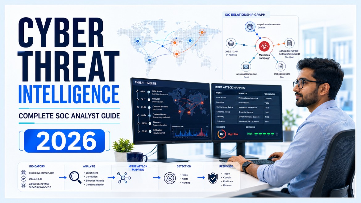 Cyber Threat Intelligence for Beginners: Complete SOC Analyst Guide 2026 cybersecurity training article