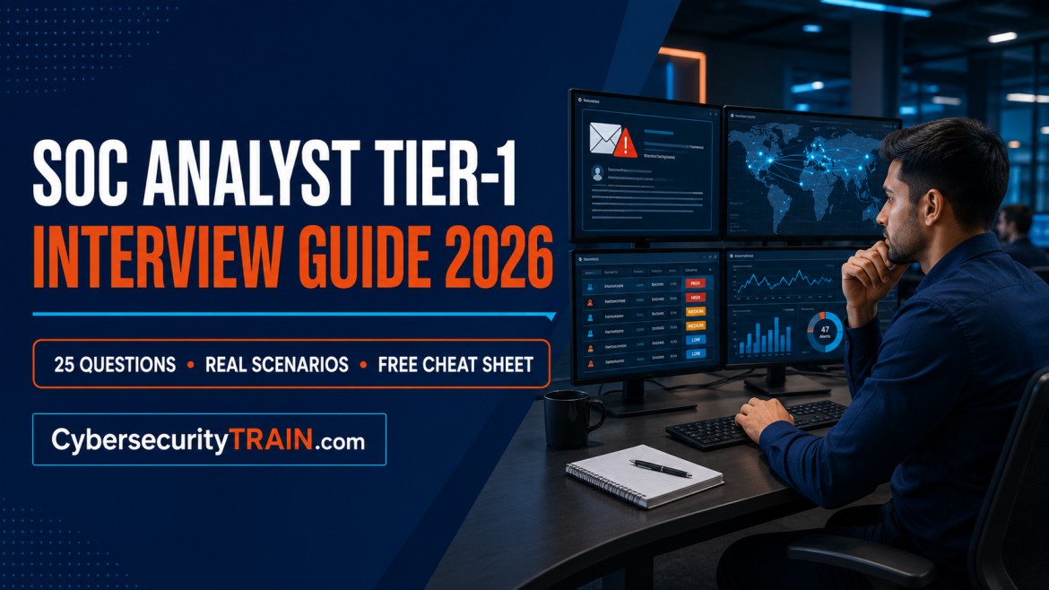 SOC Analyst Tier-1 Interview Guide 2026: Questions and Answers cybersecurity training article