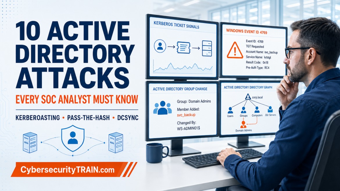 10 Active Directory Attacks Every SOC Analyst Must Know in 2026 cybersecurity training article