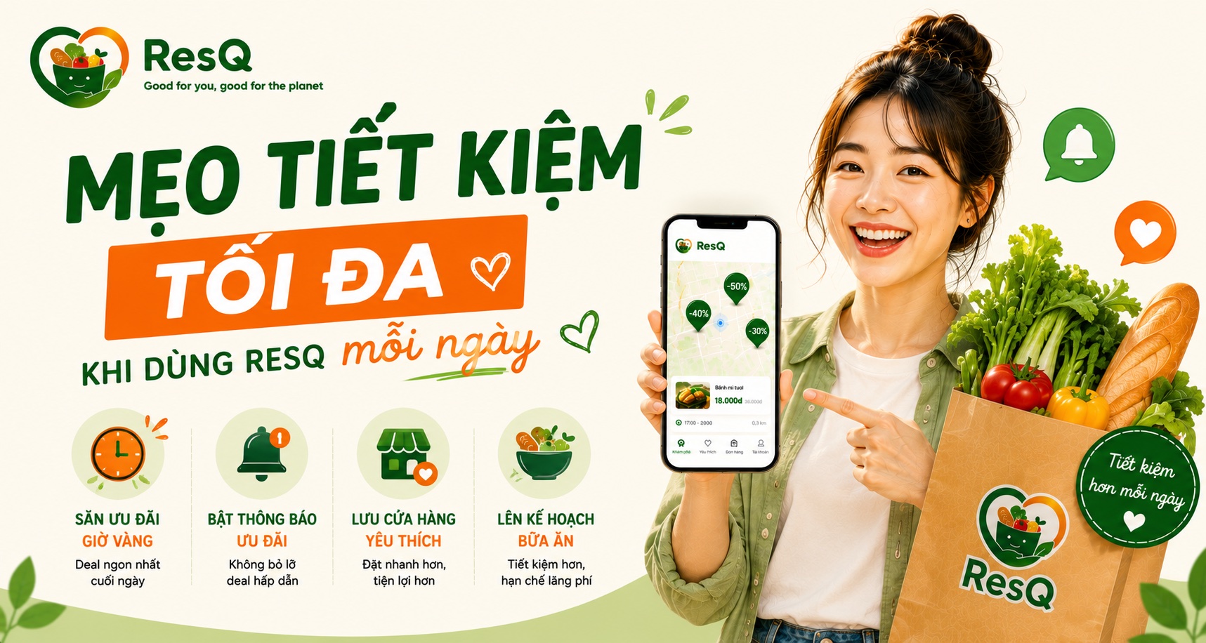 Mẹo tiết kiệm tối đa khi dùng ResQ mỗi ngày