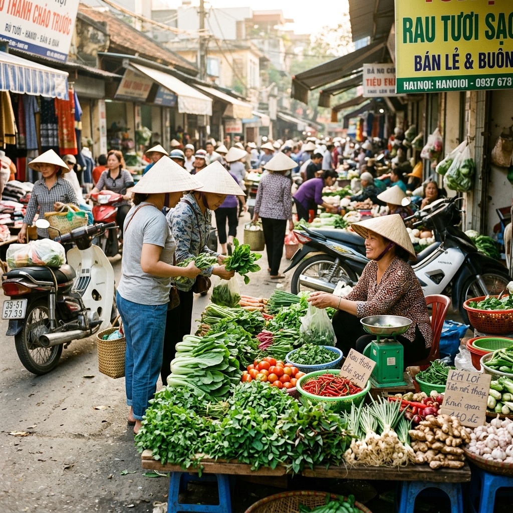 Chợ truyền thống Việt Nam: Nghệ thuật đi chợ sáng của người nội trợ