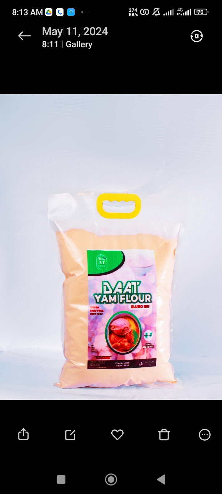 Yam Flour (4kg)