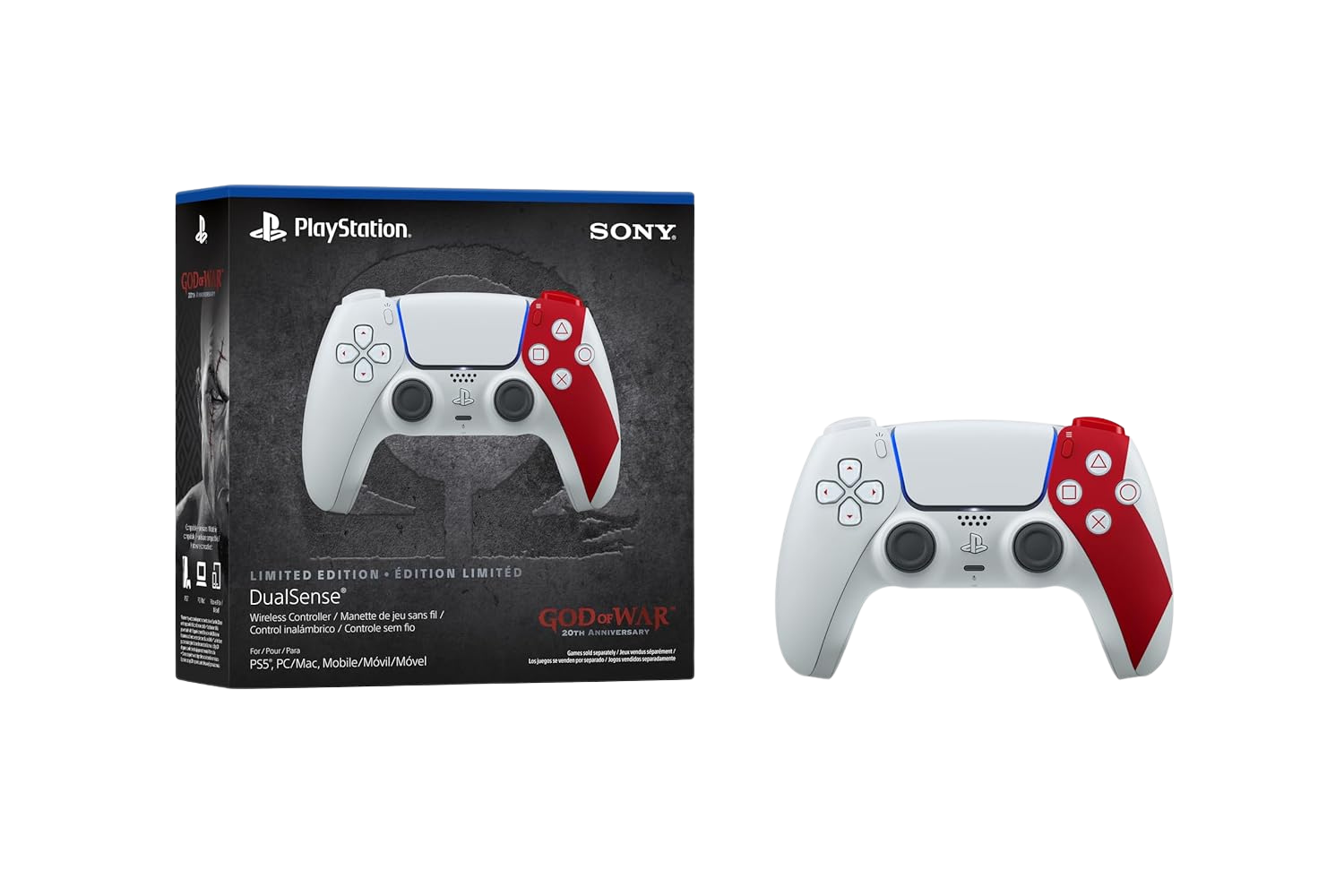 PS5 DualSense God of War 20th Anniversary Limited Edition Wireless Controller