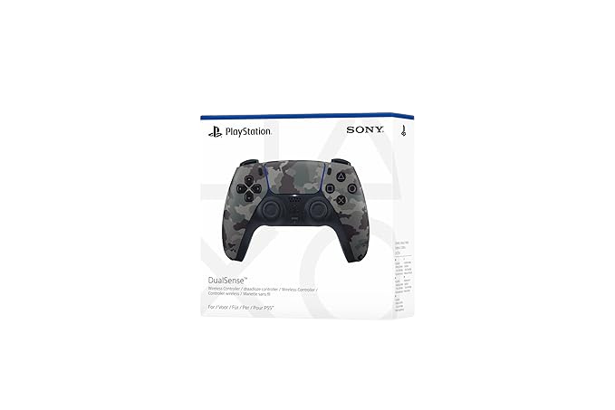 PS5 Dual Sense wireless Controller Grey Camouflage (Open Box)  - Image 1