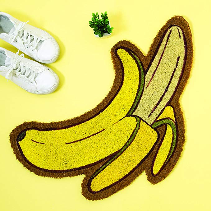 Felpudo Original Forma Banana Platano Amarillo