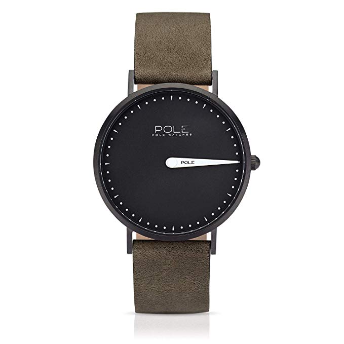 Reloj Analógico de Cuarzo para Hombres con Correa de Cuero