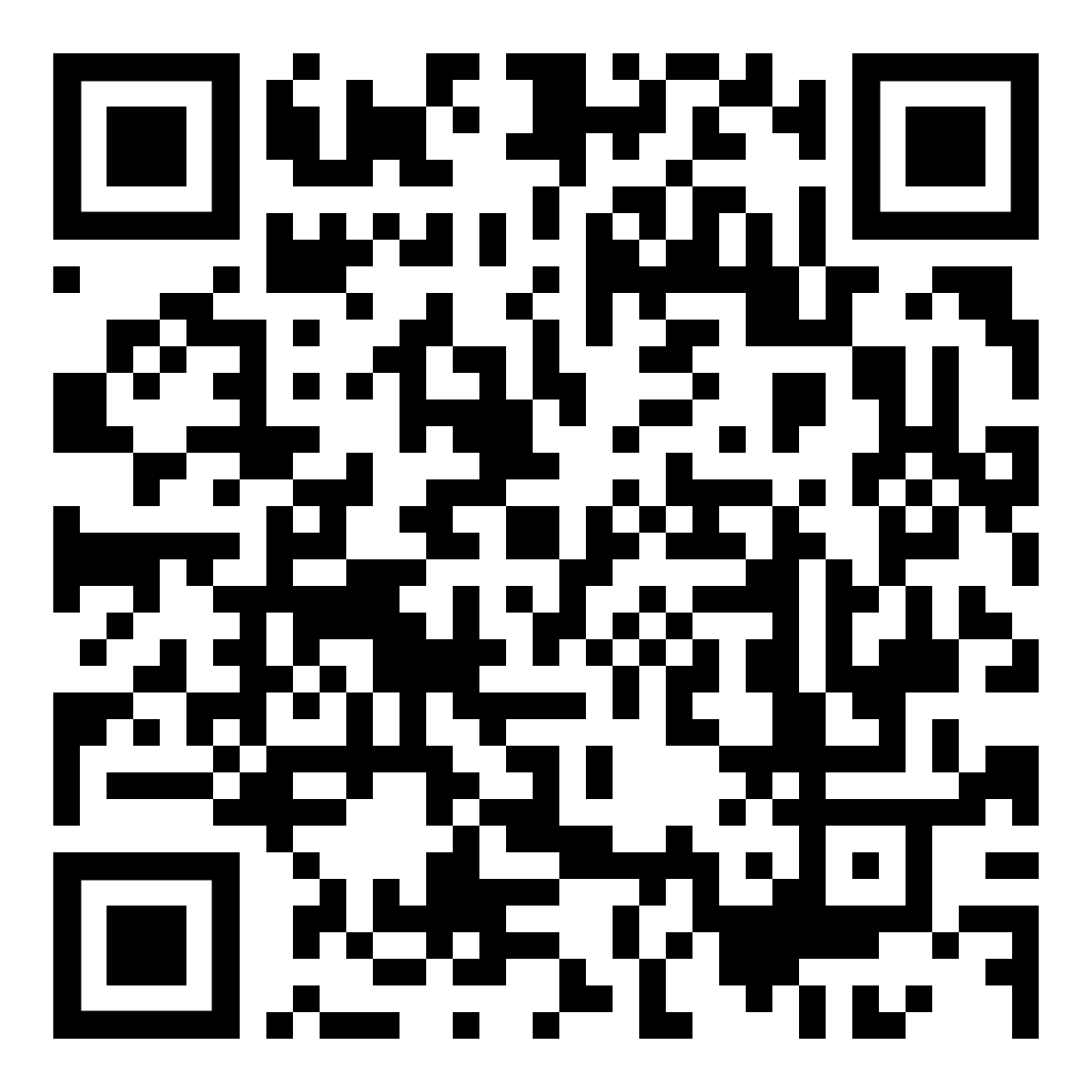 QR code for accessing digital menu