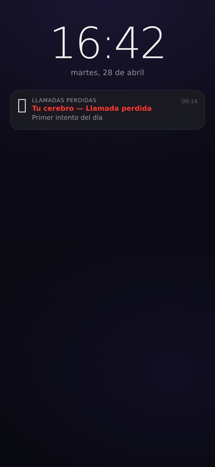 Tu cerebro ha llamado. No contestaste.