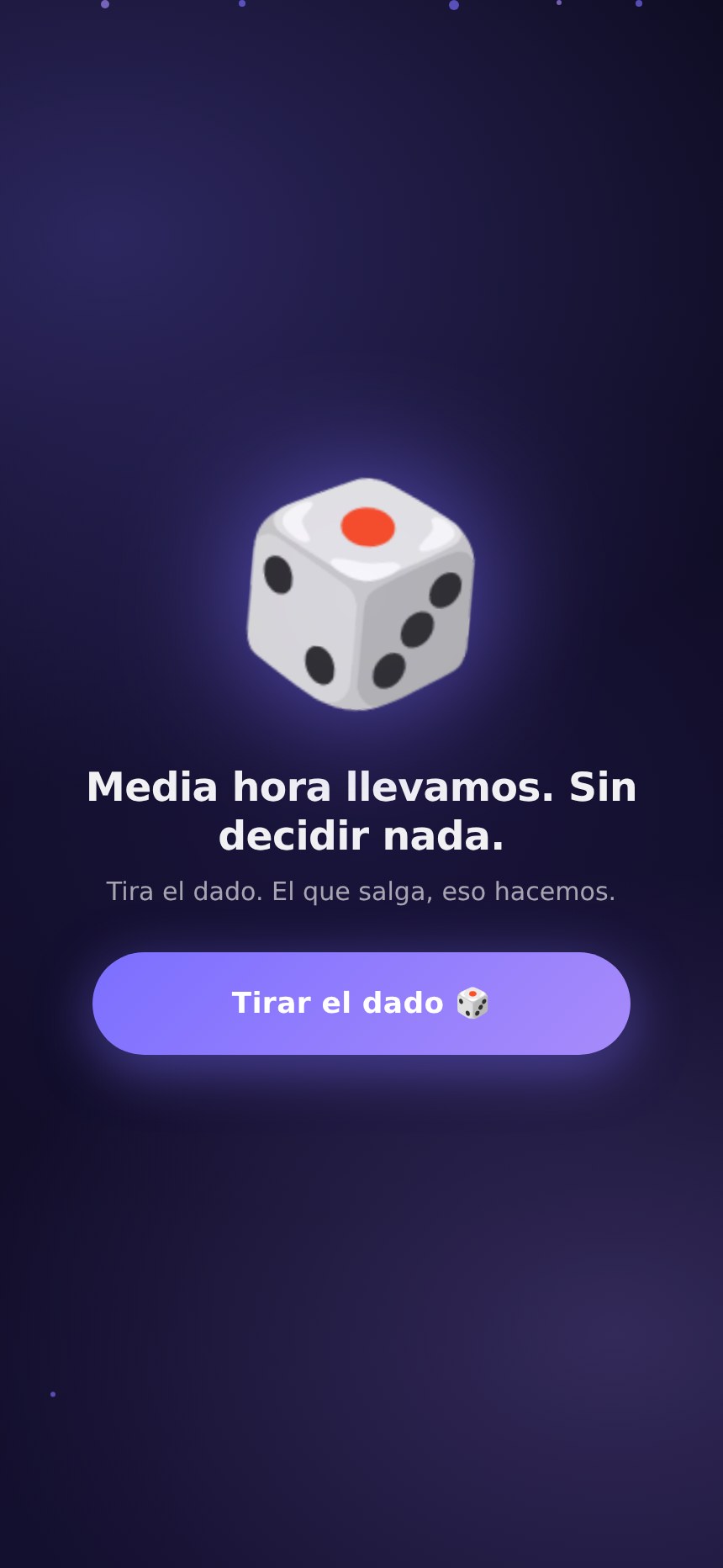 El dado de planes
