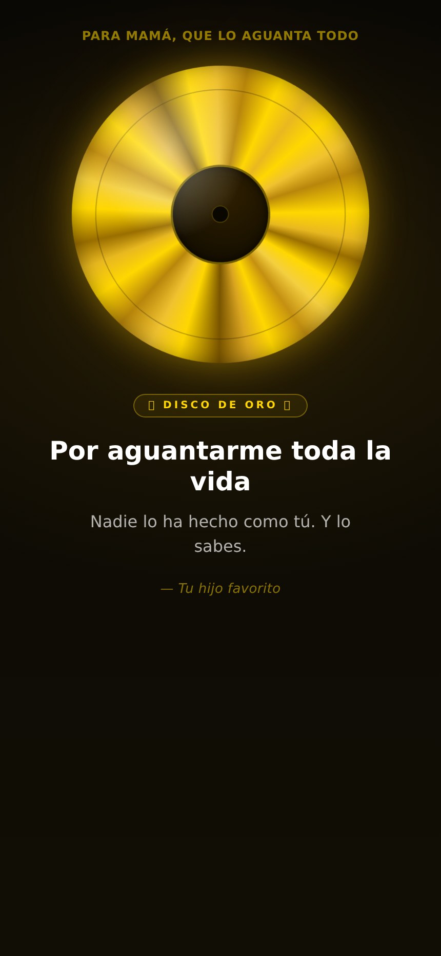 El disco de oro de tu madre