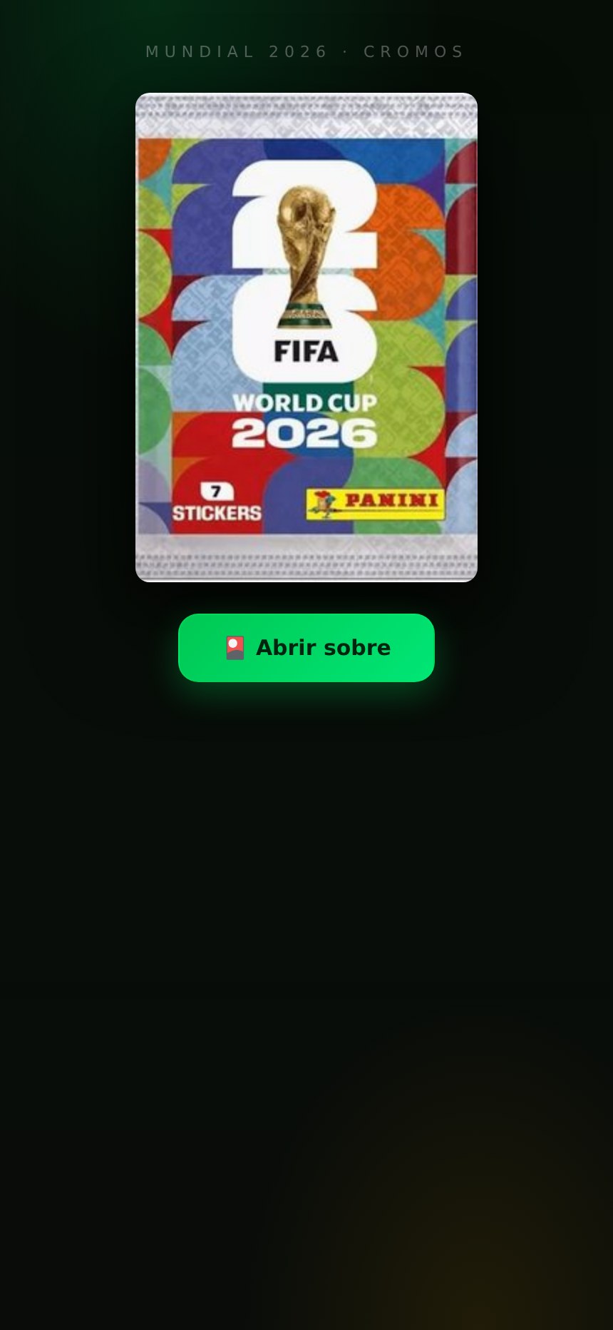 Pack de Cromos Mundial 2026 - Panini FIFA