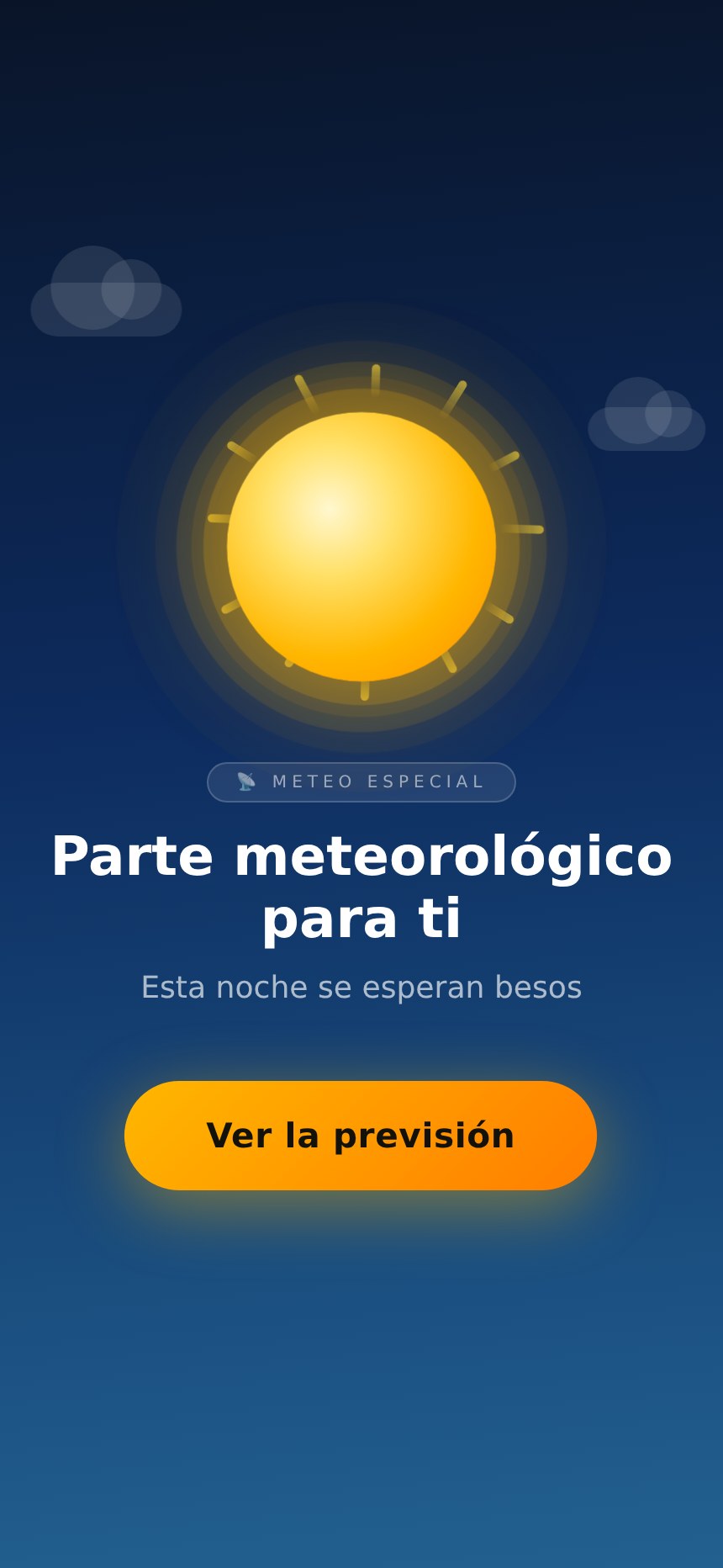 El parte del tiempo del amor