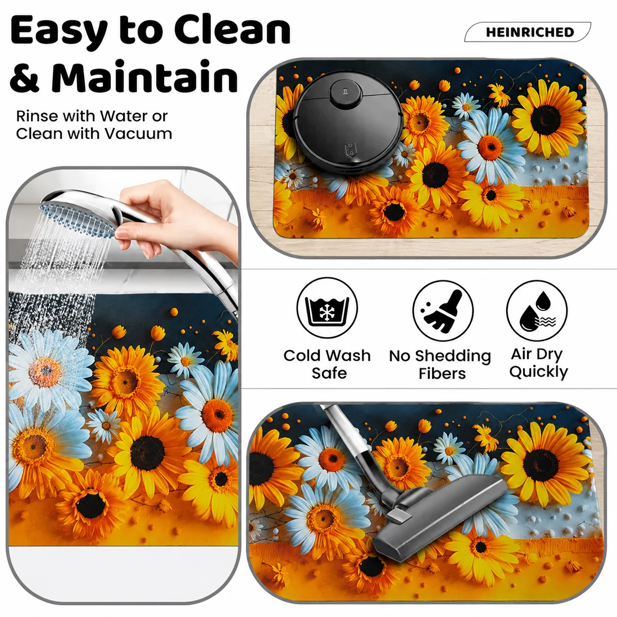 7D Multipurpose mat -Non-Slip, Absorbent, Microfiber Rug for Bedroom, Living Room, Bathroom, Kitchen - View 3