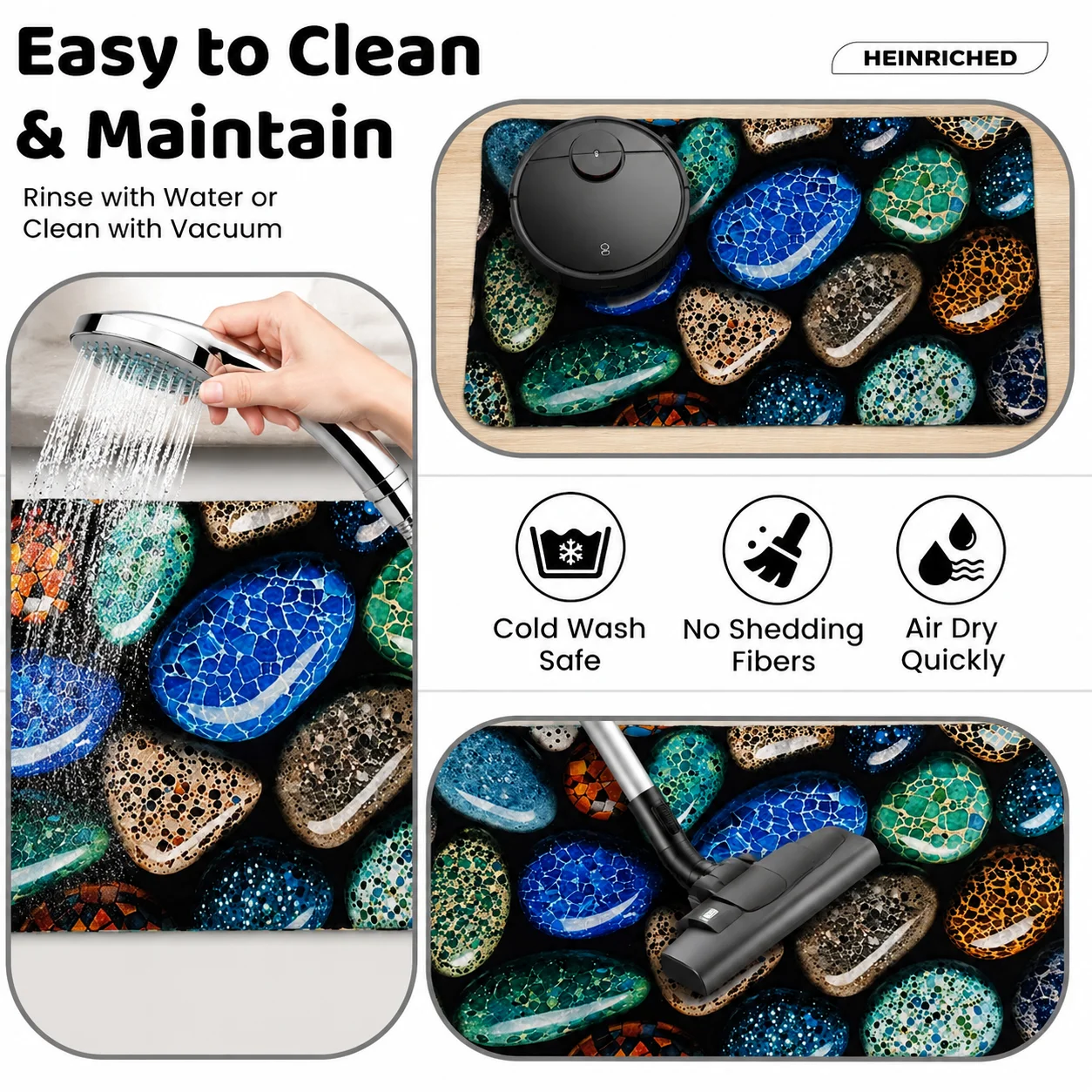 7D Multipurpose mat -Non-Slip, Absorbent, Microfiber Rug for Bedroom, Living Room, Bathroom, Kitchen - View 3