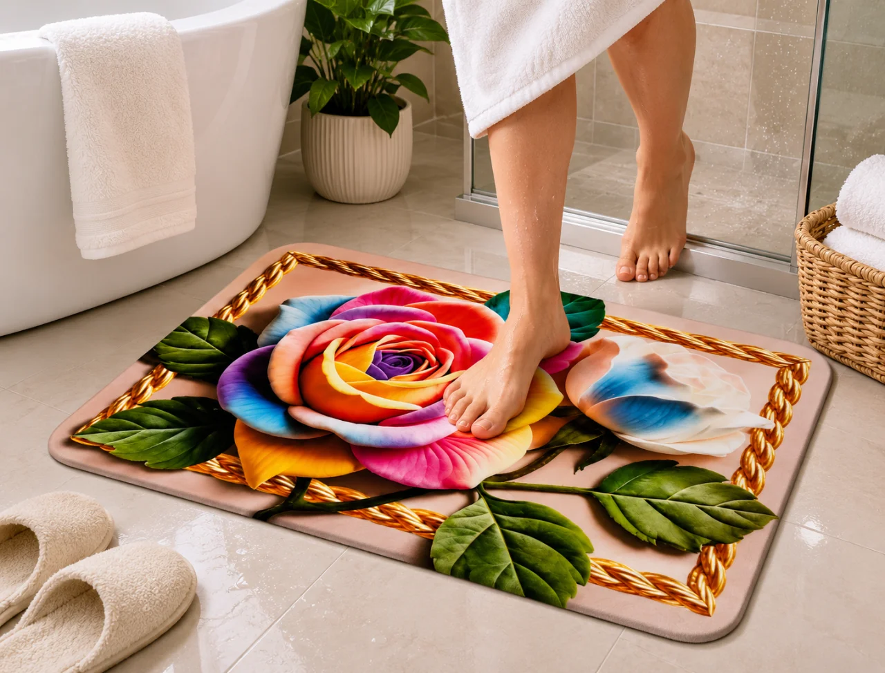 7D Multipurpose mat -Non-Slip, Absorbent, Microfiber Rug for Bedroom, Living Room, Bathroom, Kitchen - View 4