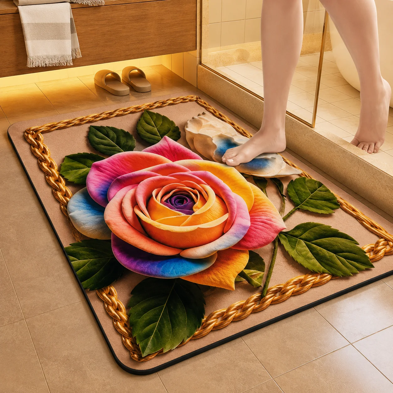 7D Multipurpose mat -Non-Slip, Absorbent, Microfiber Rug for Bedroom, Living Room, Bathroom, Kitchen alternate view