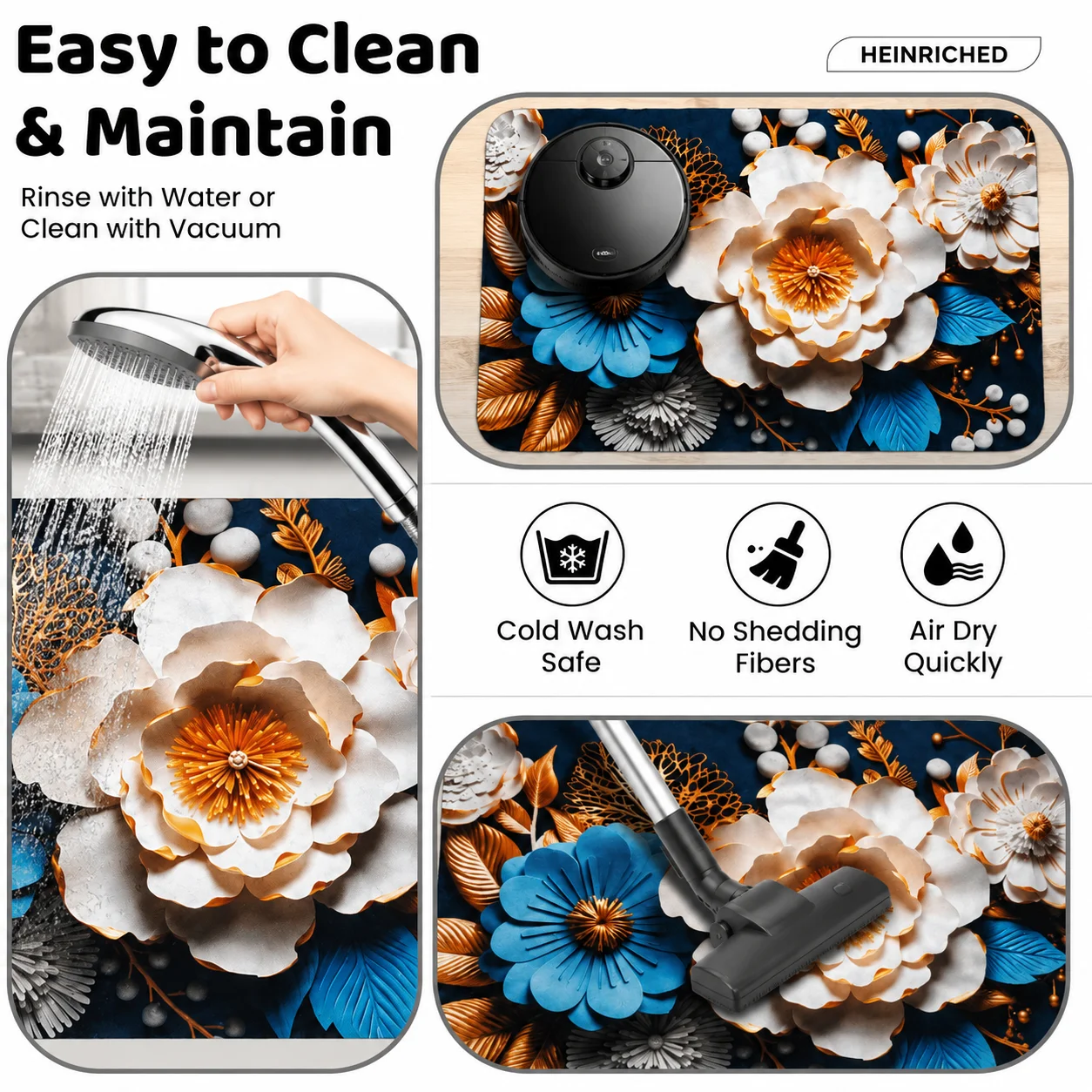 7D Multipurpose mat -Non-Slip, Absorbent, Microfiber Rug for Bedroom, Living Room, Bathroom, Kitchen - View 4