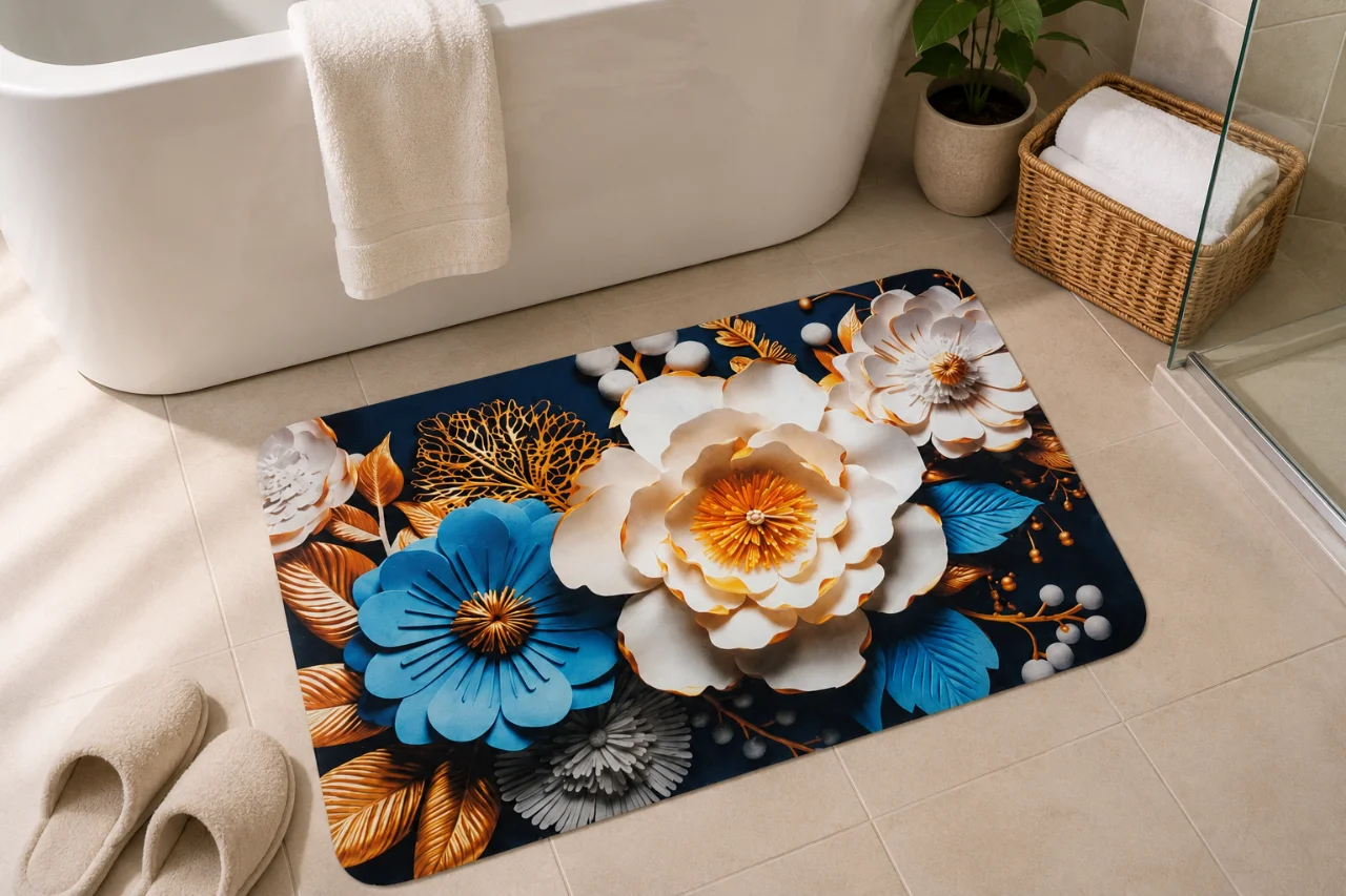 7D Multipurpose mat -Non-Slip, Absorbent, Microfiber Rug for Bedroom, Living Room, Bathroom, Kitchen - View 6