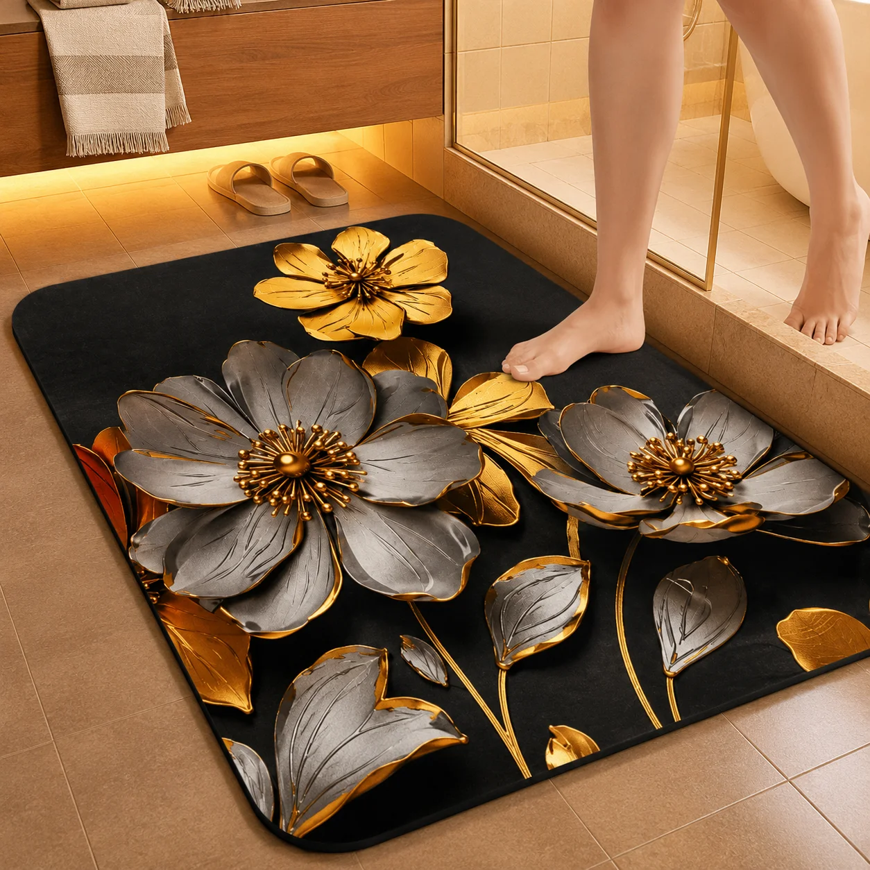 7D Multipurpose mat -Non-Slip, Absorbent, Microfiber Rug for Bedroom, Living Room, Bathroom, Kitchen alternate view