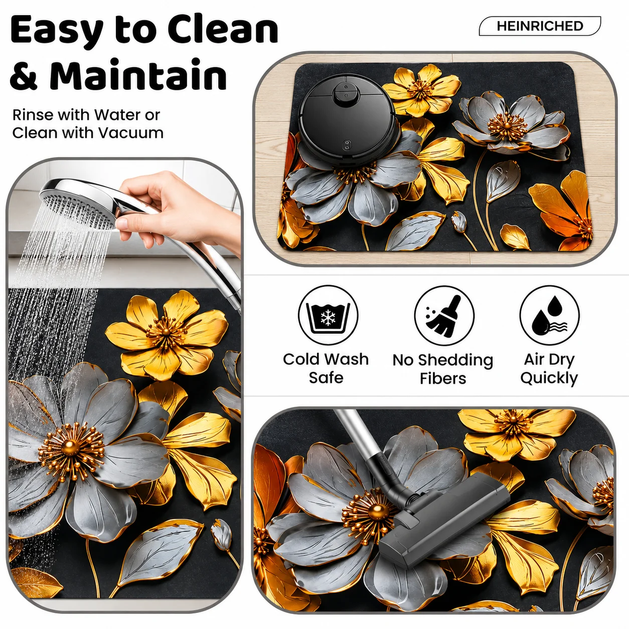 7D Multipurpose mat -Non-Slip, Absorbent, Microfiber Rug for Bedroom, Living Room, Bathroom, Kitchen - View 4