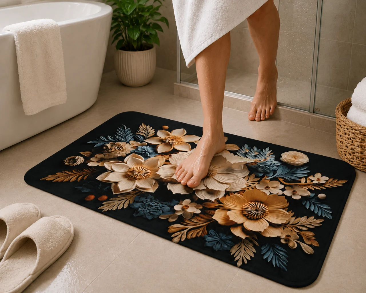 7D Multipurpose mat -Non-Slip, Absorbent, Microfiber Rug for Bedroom, Living Room, Bathroom, Kitchen - View 5