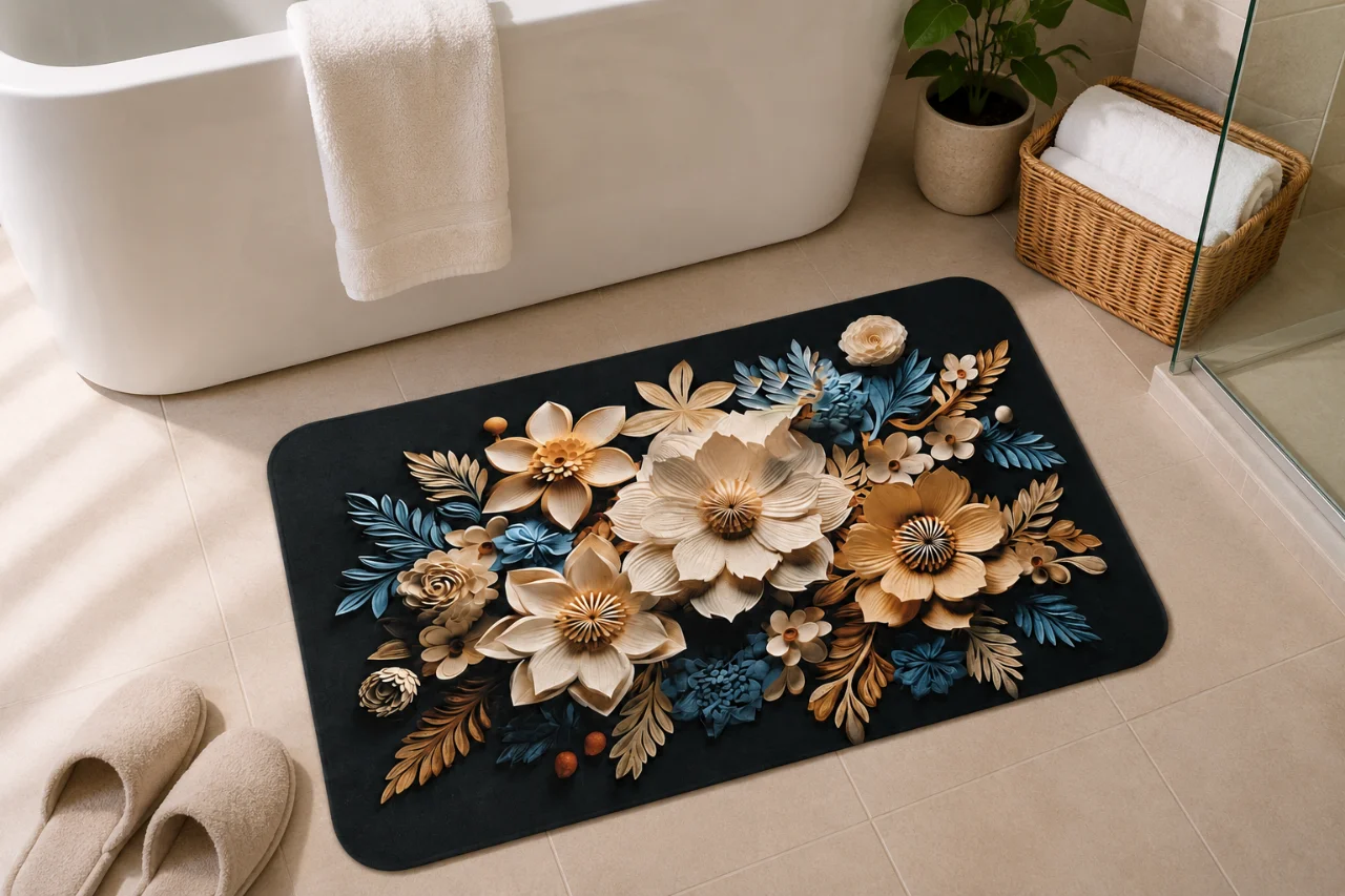 7D Multipurpose mat -Non-Slip, Absorbent, Microfiber Rug for Bedroom, Living Room, Bathroom, Kitchen - View 6